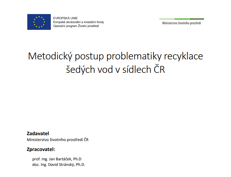 Metodický postup problematiky recyklace šedých vod v sídlech ČR