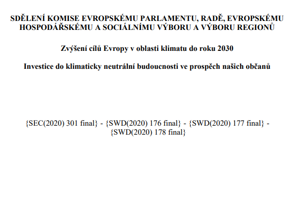 Zvýšení cílů Evropy v oblasti klimatu do roku 2030